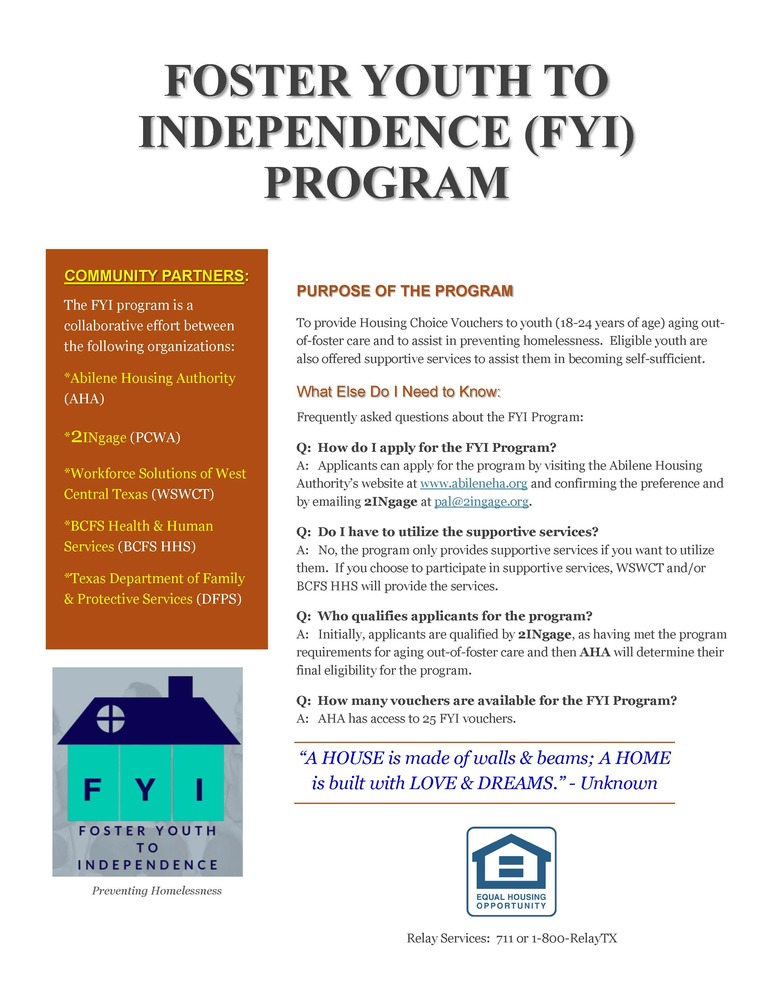 FYI Program Information Flyer